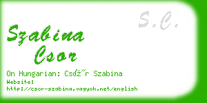 szabina csor business card